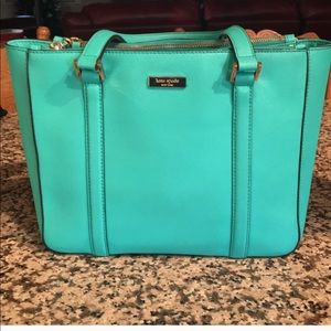 Turquoise Kate spade bag no scratches